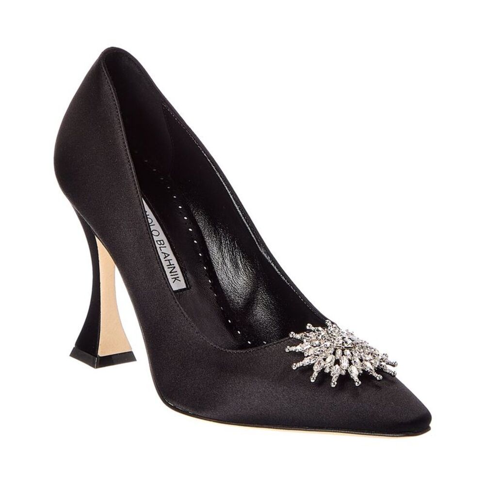 Manolo Blahnik Ronconanu 105 Satin Pump, Black